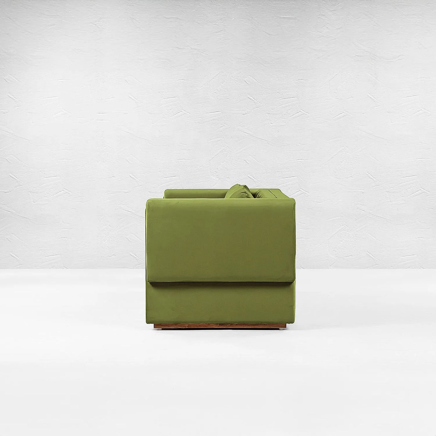 California 3 Seater Fabric Sofa (Velvet, Green)