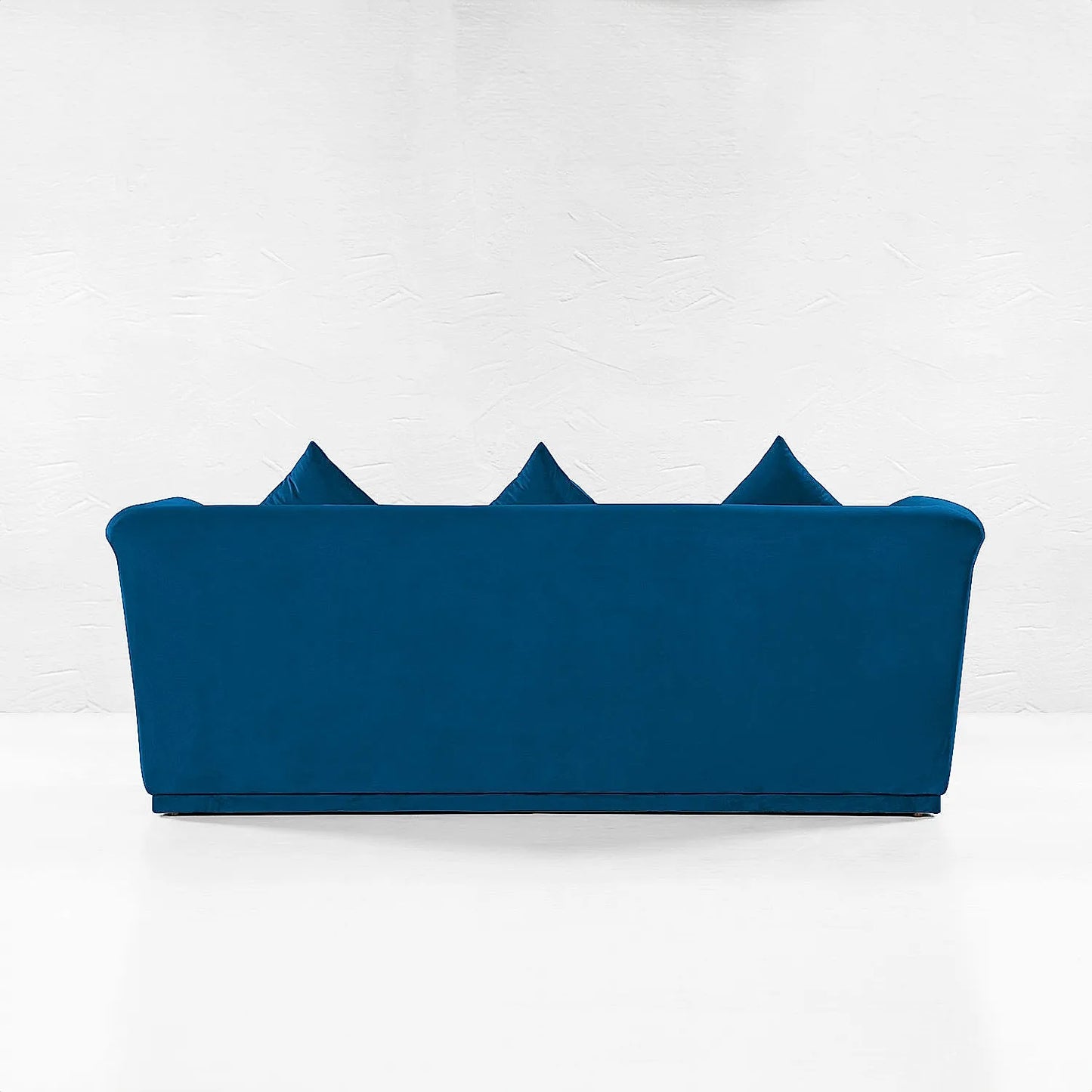 Hudson 3 Seater Fabric Sofa (Velvet, Blue)