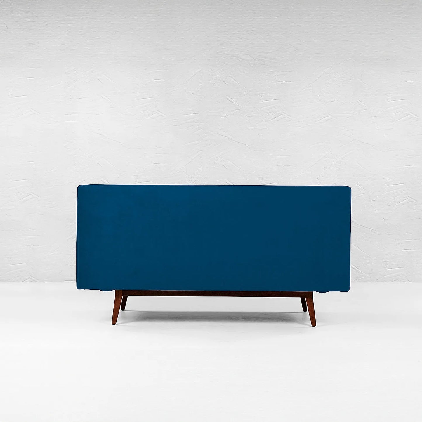 Kow Tow 2 Seater Wooden Sofa (Velvet, Blue)