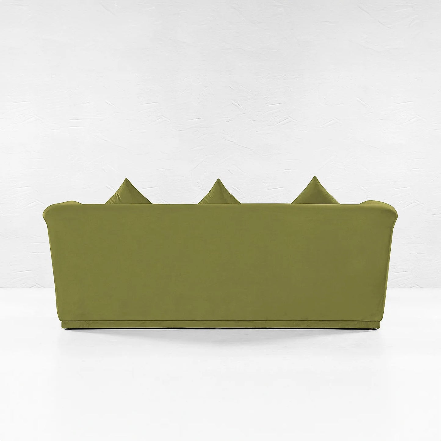 Hudson 3 Seater Fabric Sofa (Velvet, Green)