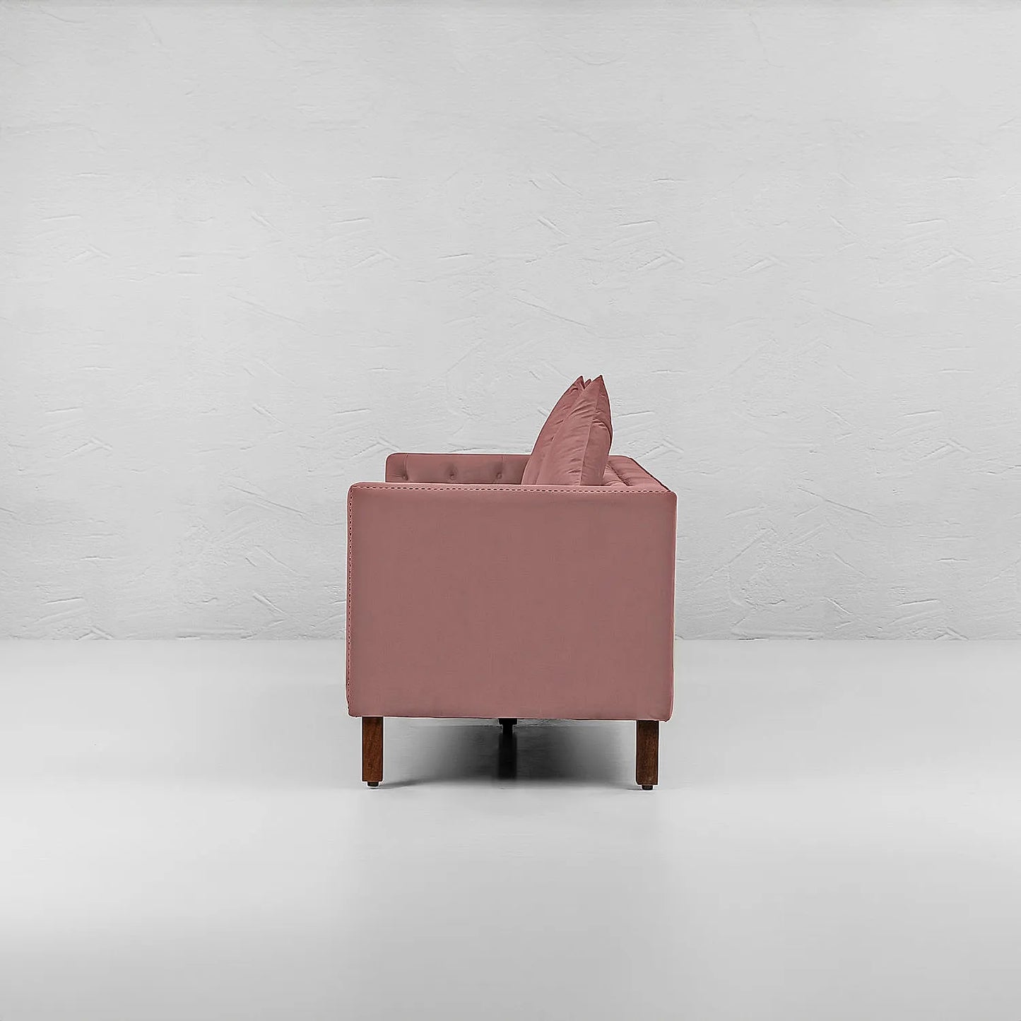 Manchester 3 Seater Wooden Sofa (Velvet, Mauve)