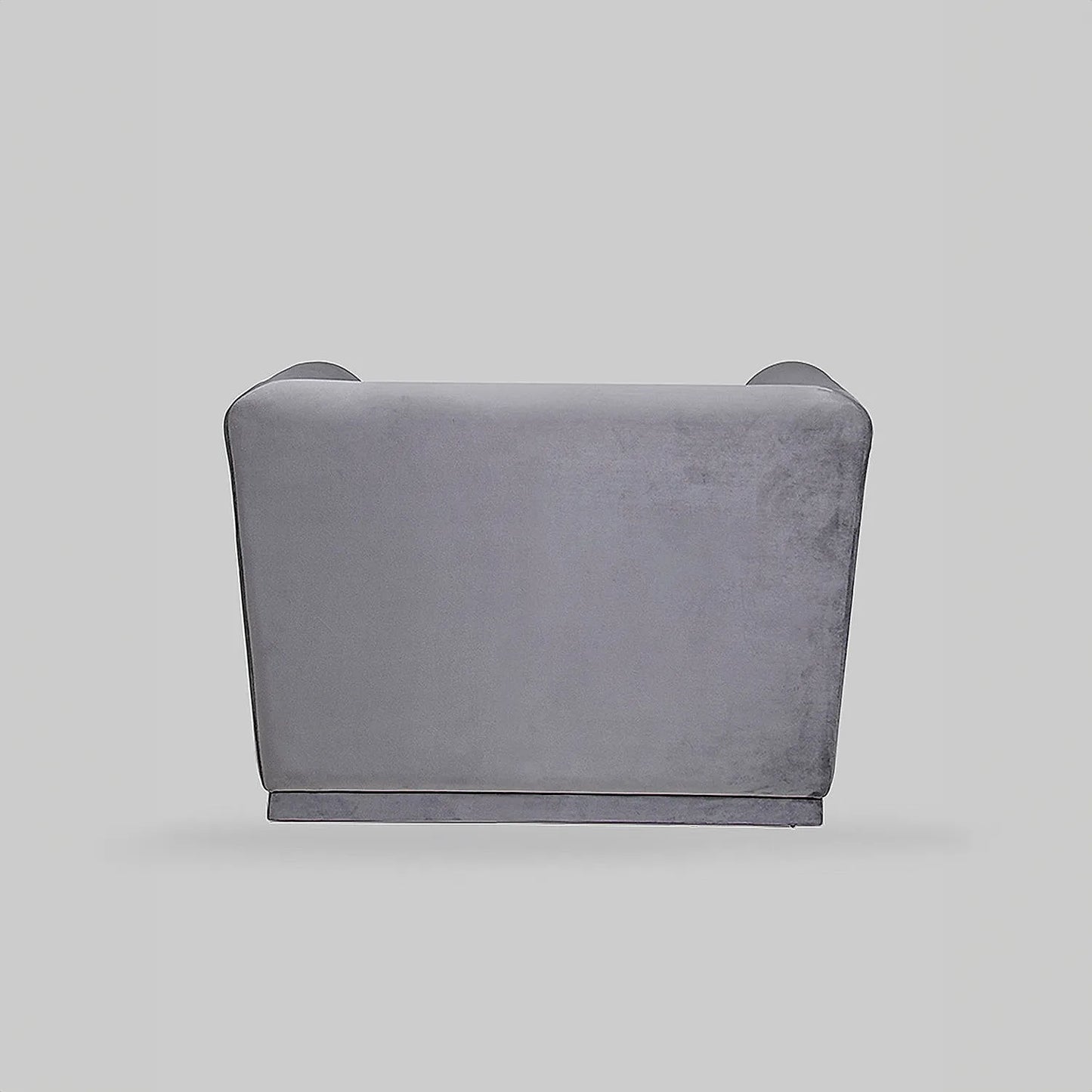 Hudson 1 Seater Fabric Sofa (Velvet, Grey)