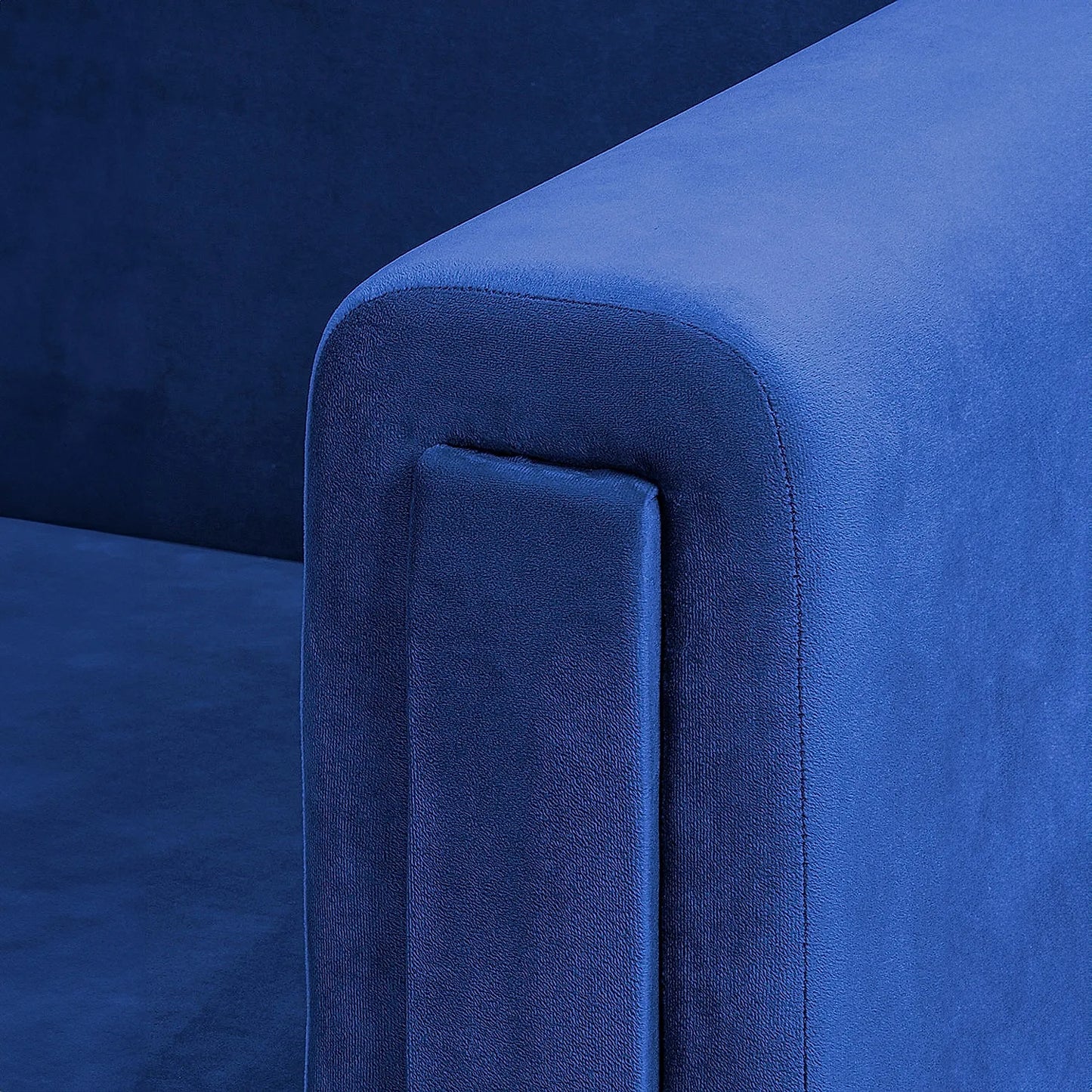 California 2 Seater Fabric Sofa (Velvet, Blue)