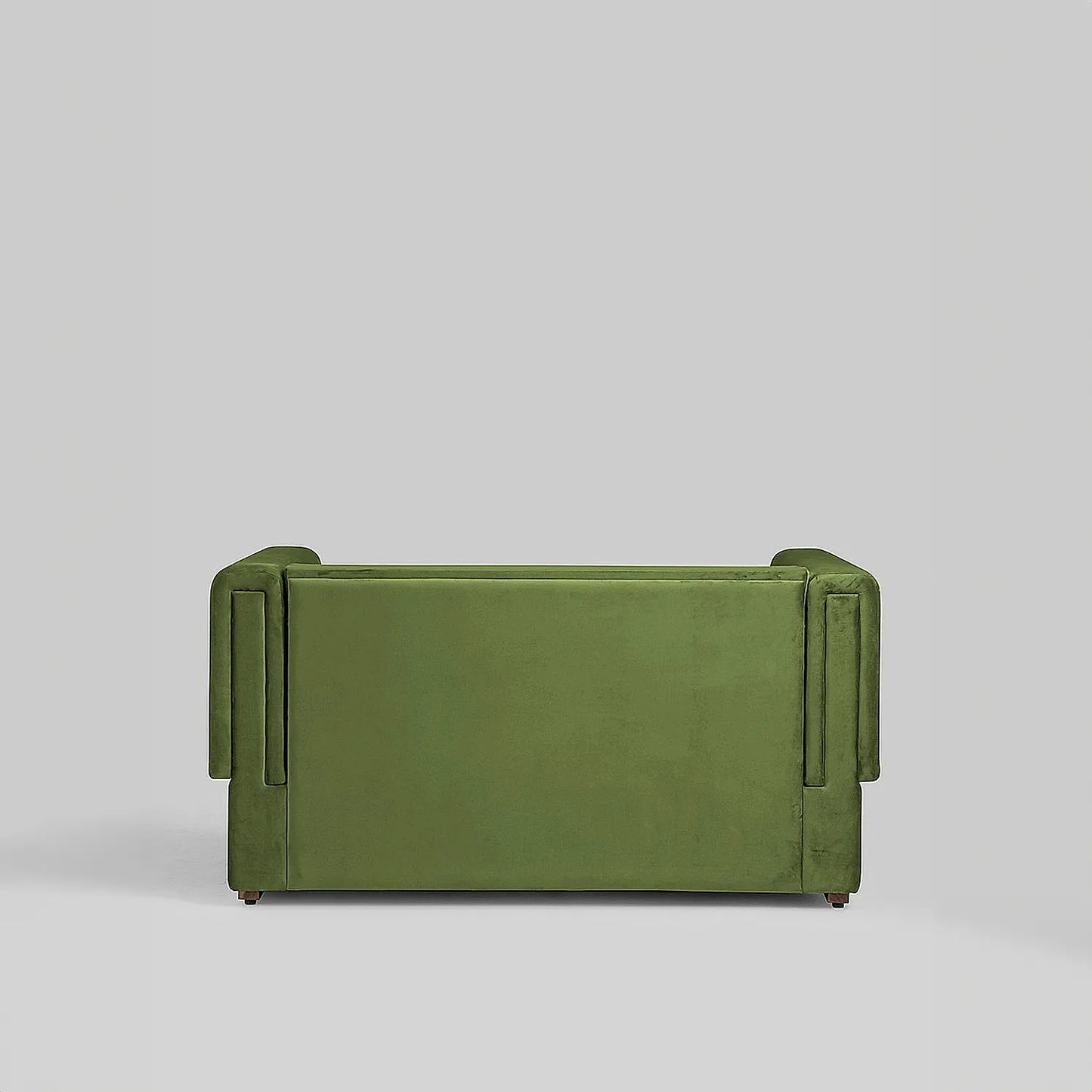 California 2 Seater Fabric Sofa (Velvet, Green)