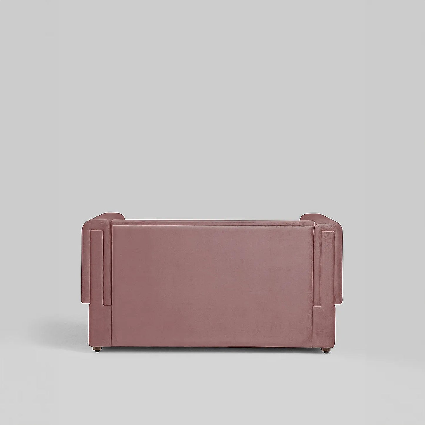 California 2 Seater Fabric Sofa (Velvet, Mauve)
