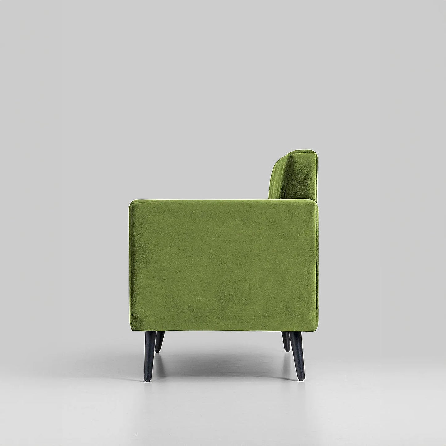 Cairo Wooden 2 Seater Sofa (Velvet, Green)