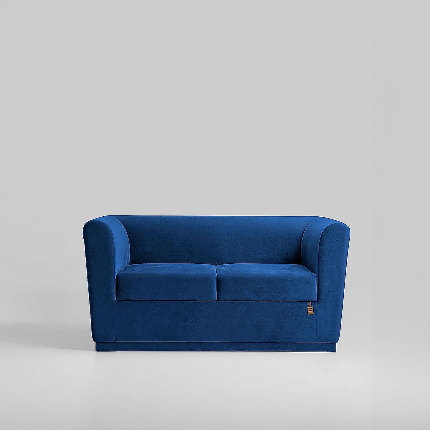 Hudson 2 Seater Fabric Sofa (Velvet, Blue)