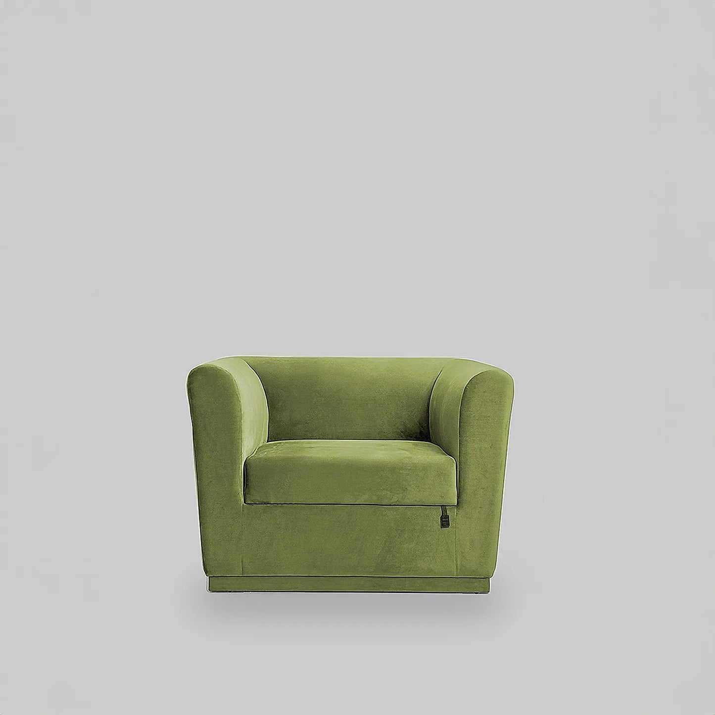 Hudson 1 Seater Fabric Sofa (Velvet, Green)