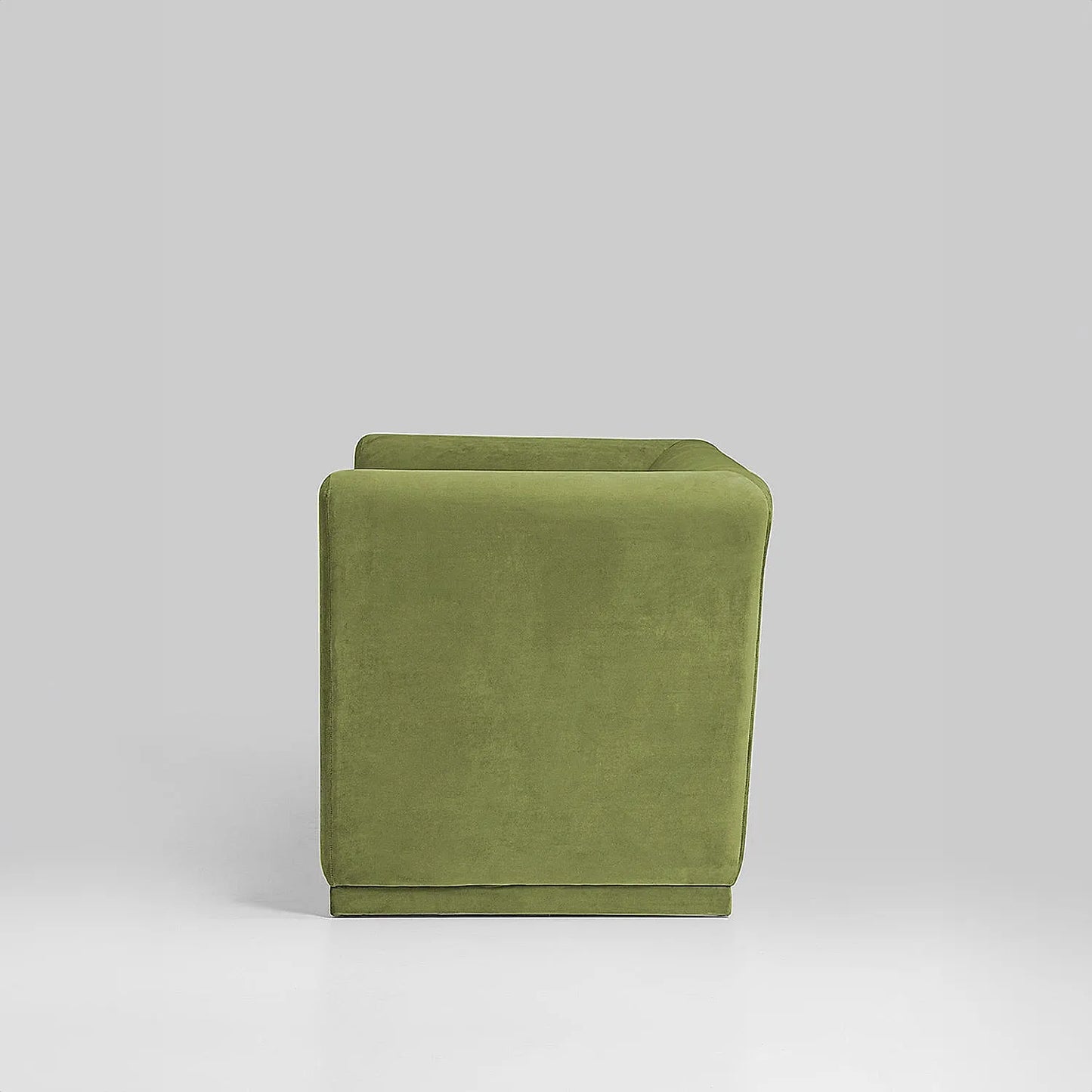 Hudson 1 Seater Fabric Sofa (Velvet, Green)
