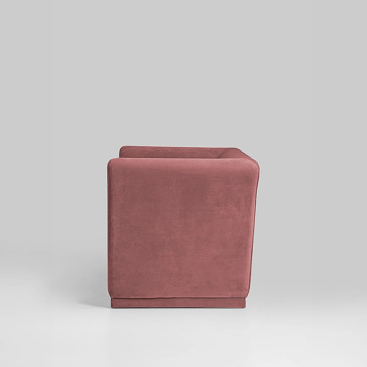 Hudson 2 Seater Fabric Sofa (Velvet, Mauve)