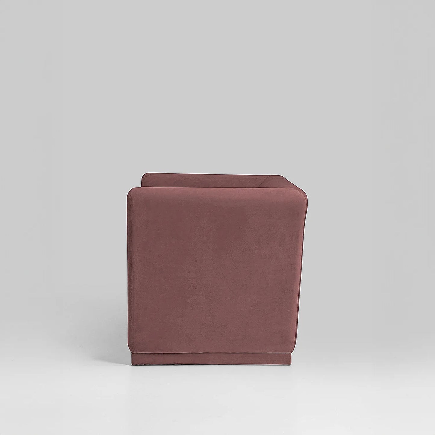 Hudson 1 Seater Fabric Sofa (Velvet, Mauve)