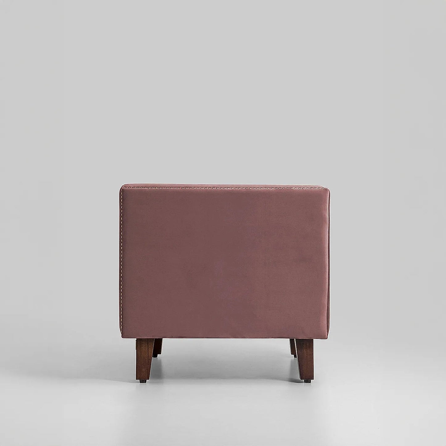 Manchester 1 Seater Wooden Sofa (Velvet, Mauve)
