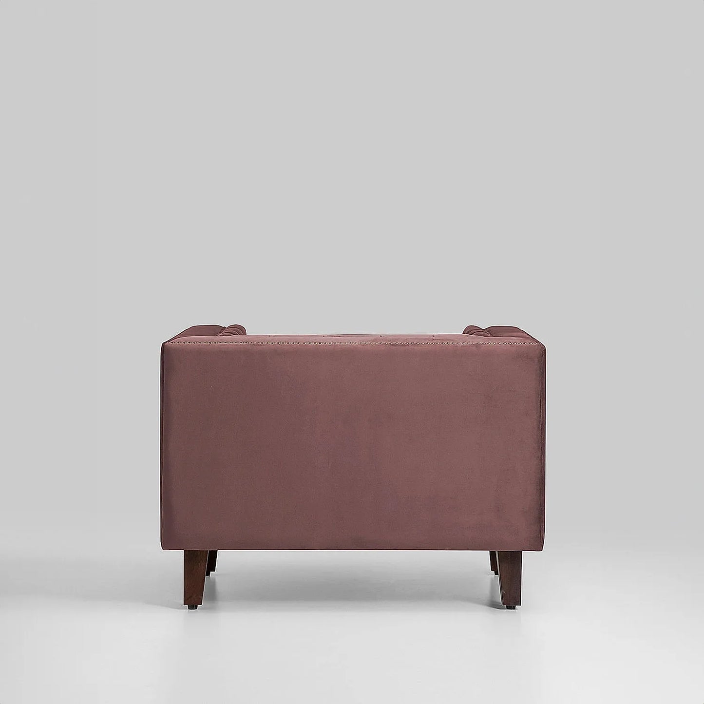 Manchester 1 Seater Wooden Sofa (Velvet, Mauve)