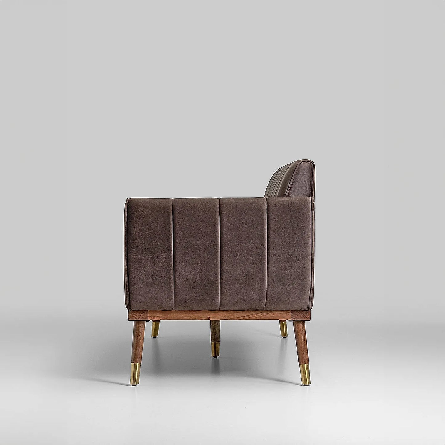 Autumn 3 Seater Velvet Sofa (Velvet, Brown)