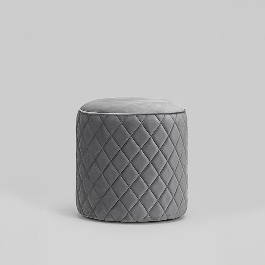 Mable Ottoman (Velvet, Grey)