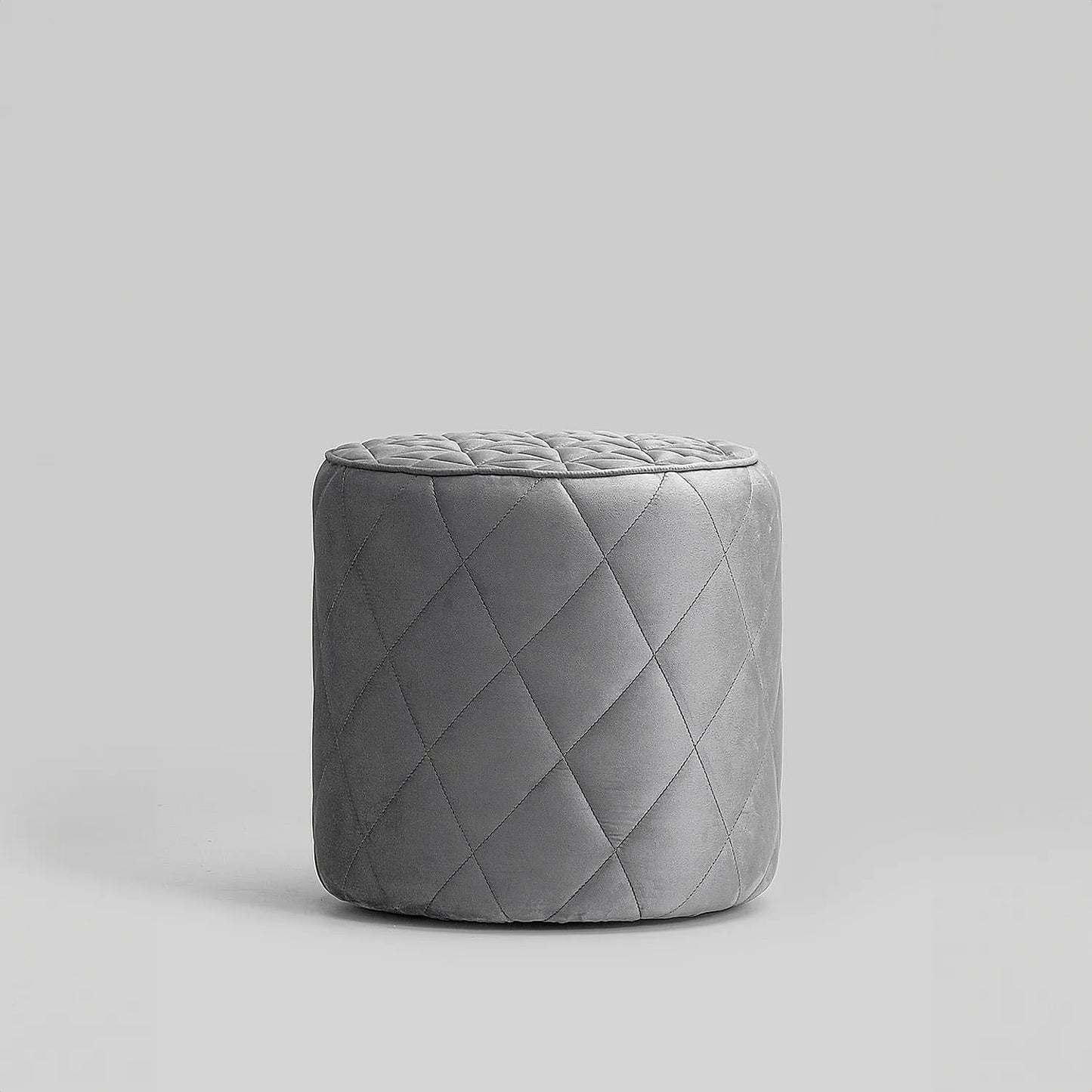 Mable Ottoman (Velvet, Grey)