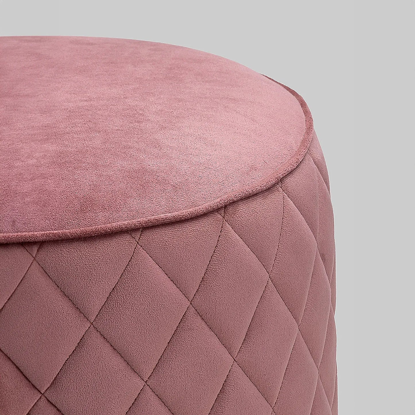 Mable Ottoman (Velvet, Mauve)