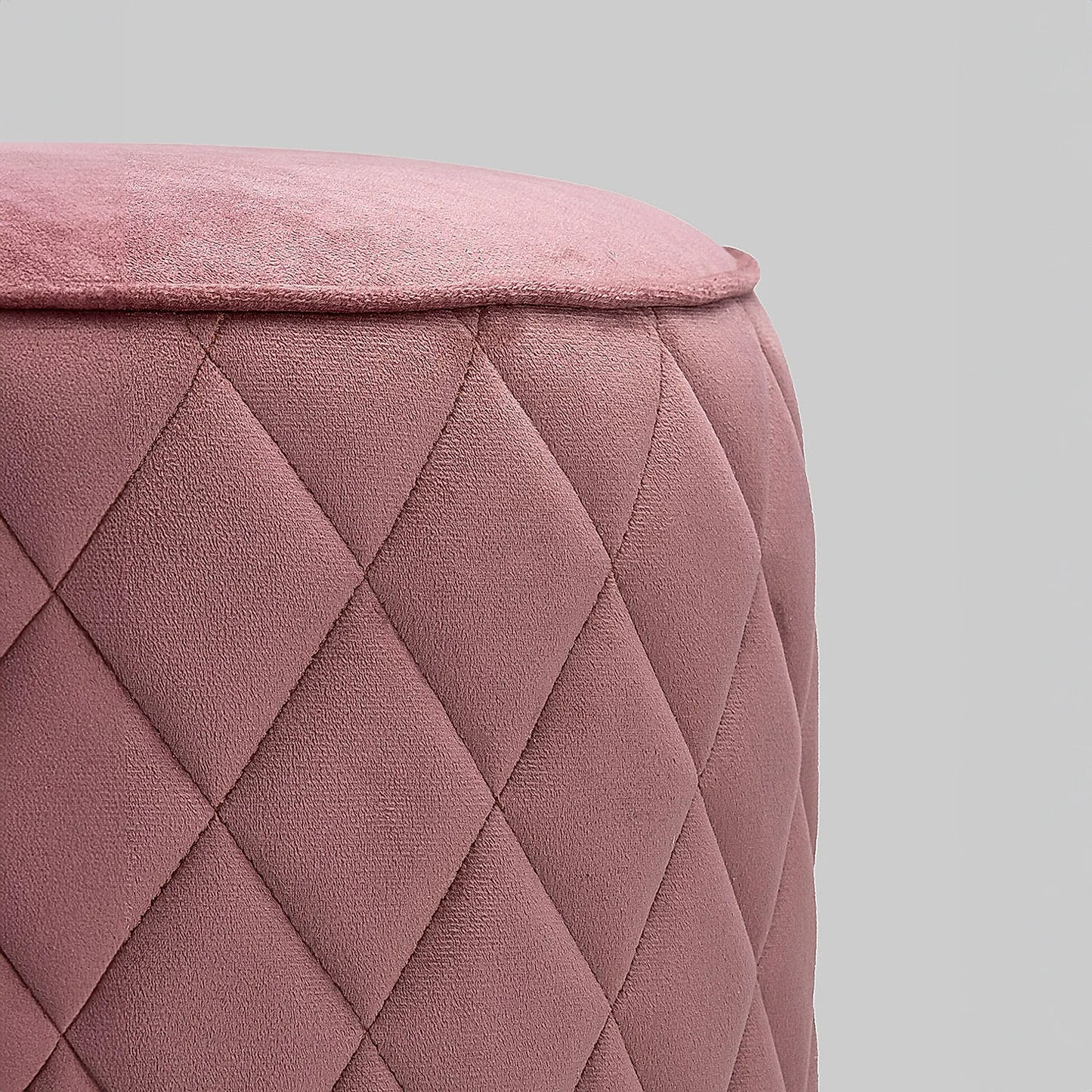 Mable Ottoman (Velvet, Mauve)