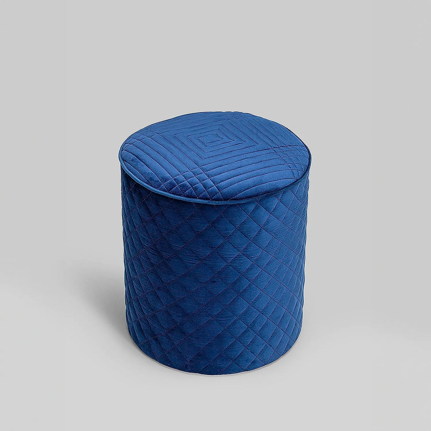Mable Ottoman (Velvet, Blue)