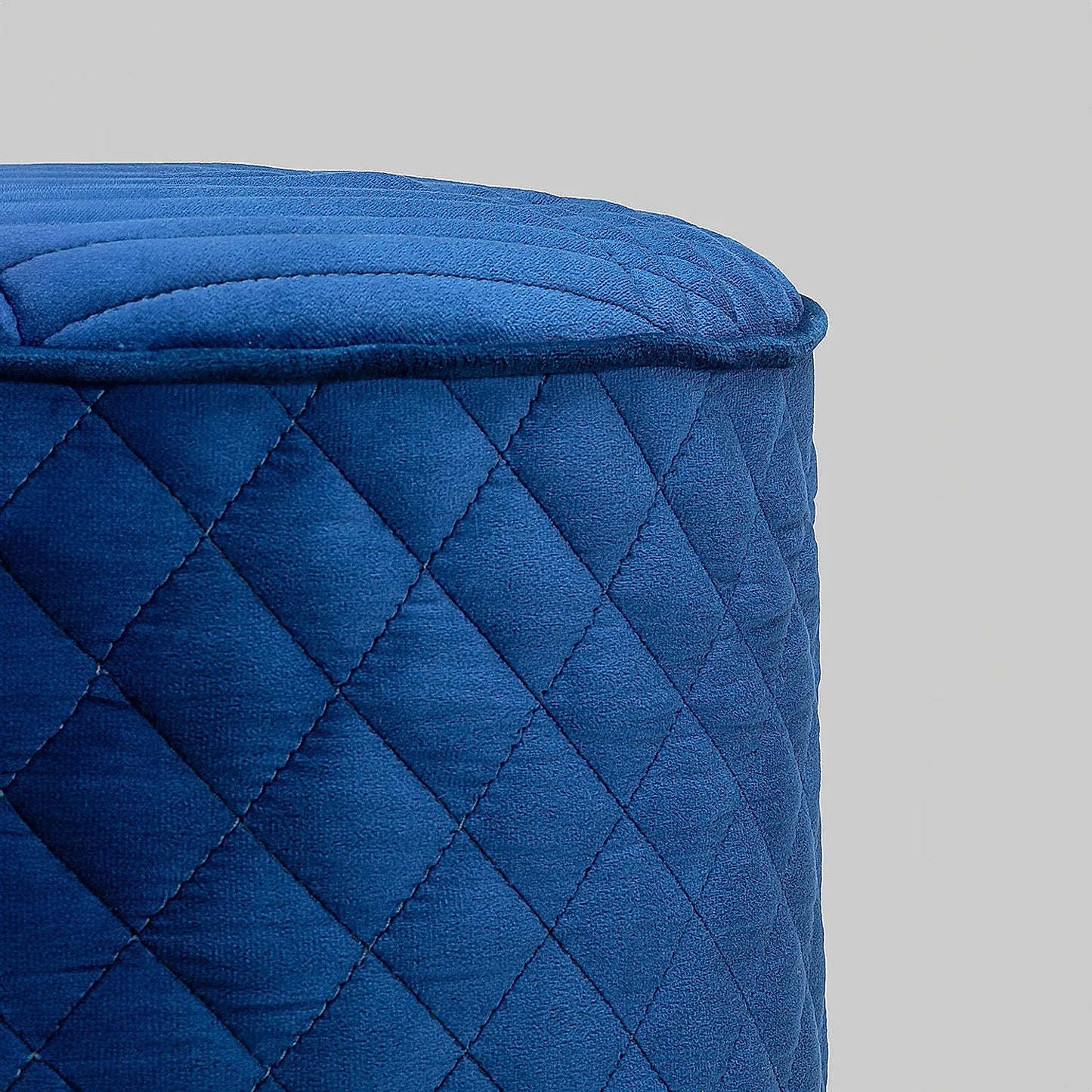 Mable Ottoman (Velvet, Blue)
