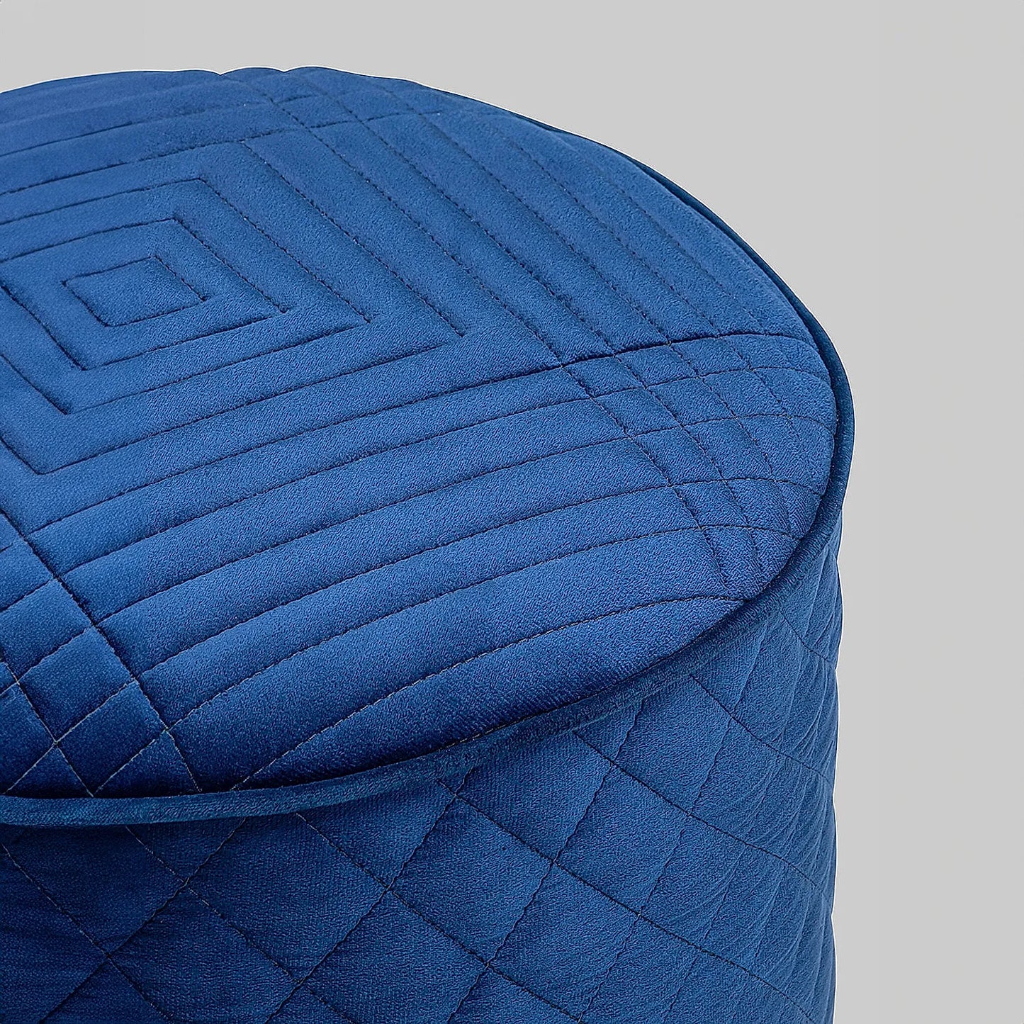 Mable Ottoman (Velvet, Blue)