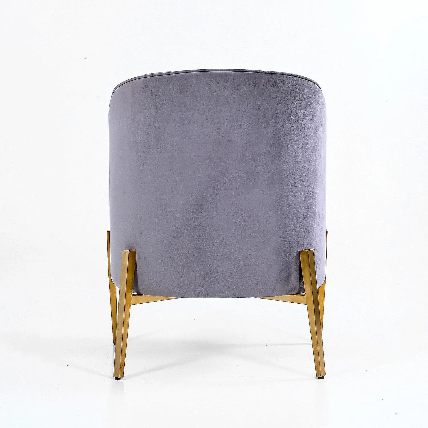 Avaitor Accent Chair with Metals legs (Velvet, Grey)