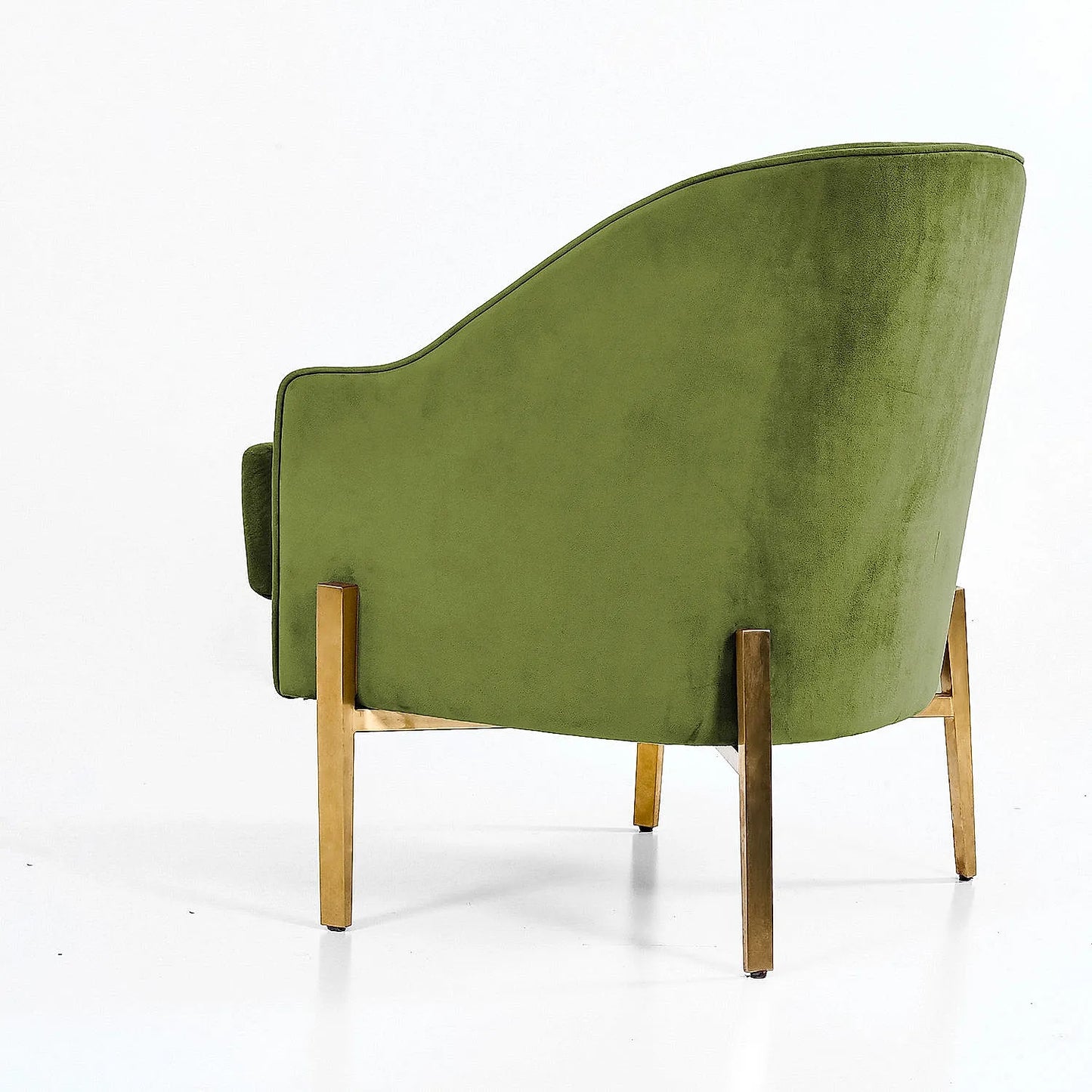 Avaitor Accent Chair with Metals legs (Velvet, Green)