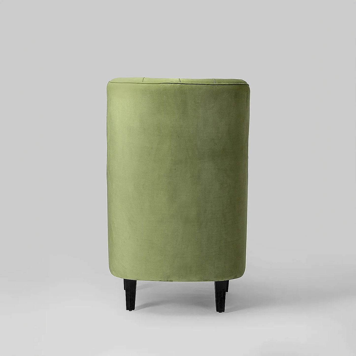 August Wooden Accent Chair (Velvet, Green)
