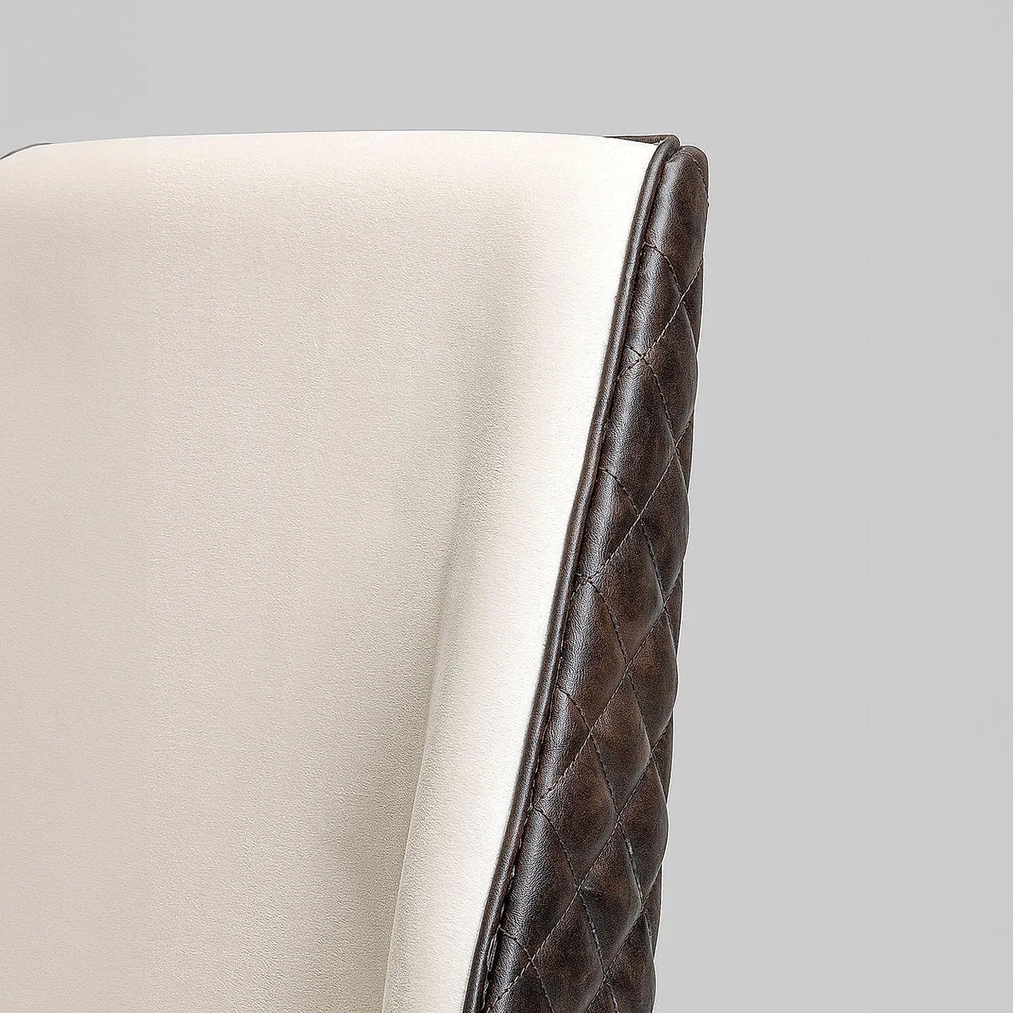 Alan Wooden Accent Chair (Velvet, Beige)