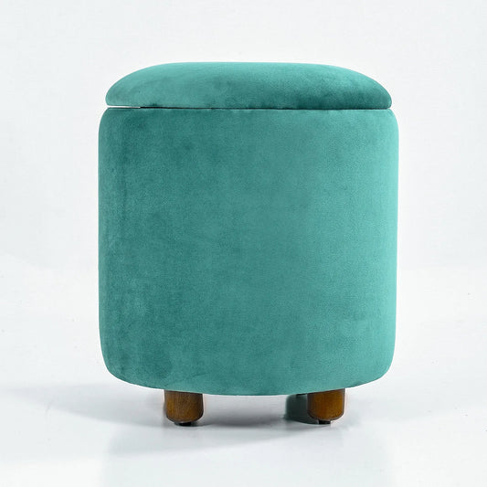 Luxor Storage Ottoman in Sea Green Color