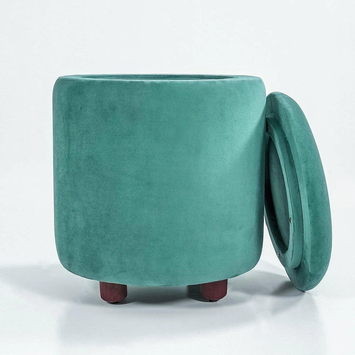 Luxor Storage Ottoman in Sea Green Color
