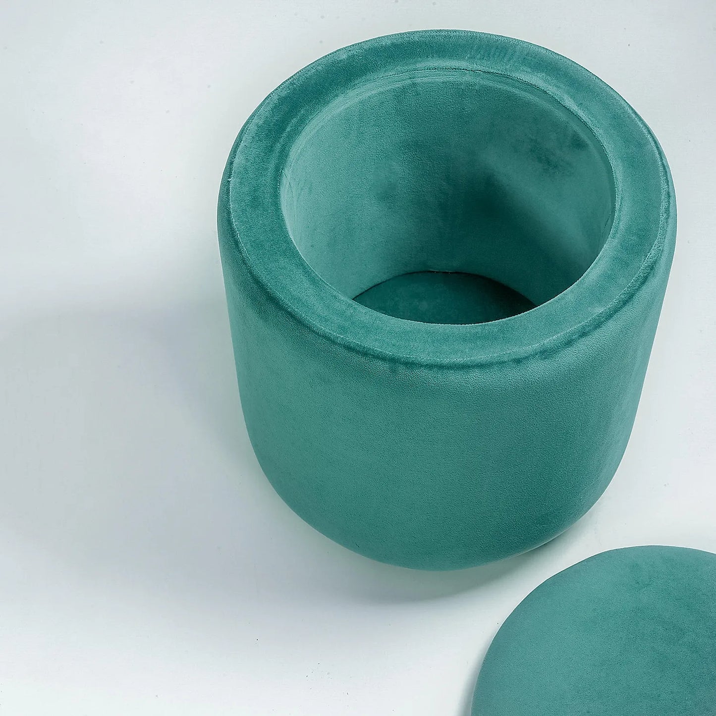 Luxor Storage Ottoman in Sea Green Color