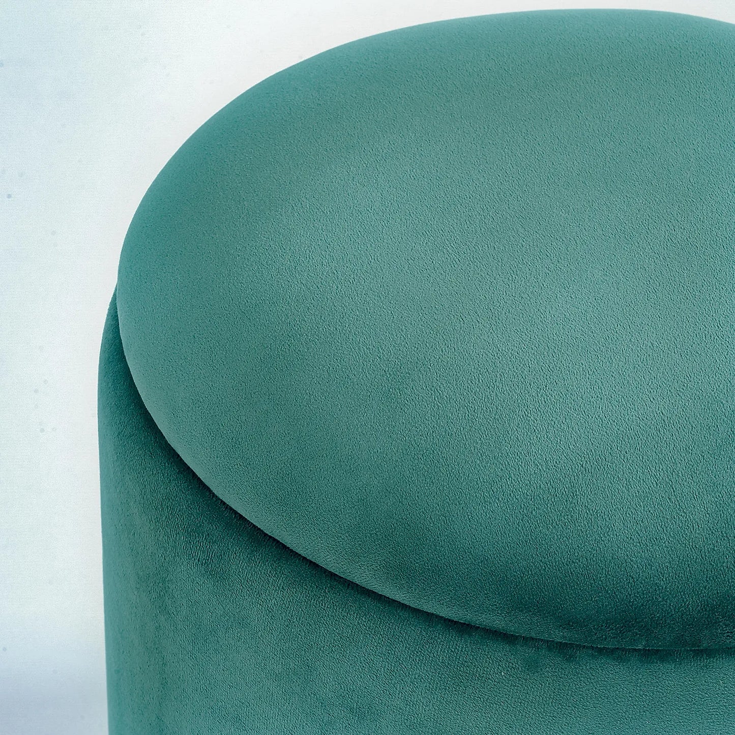 Luxor Storage Ottoman in Sea Green Color