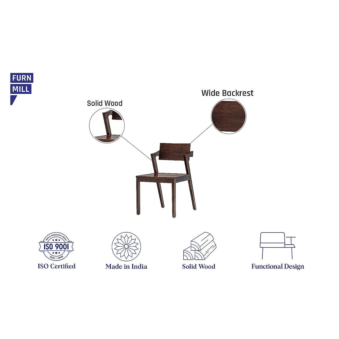 Quaint Wooden Accent Chair (Set of 2)