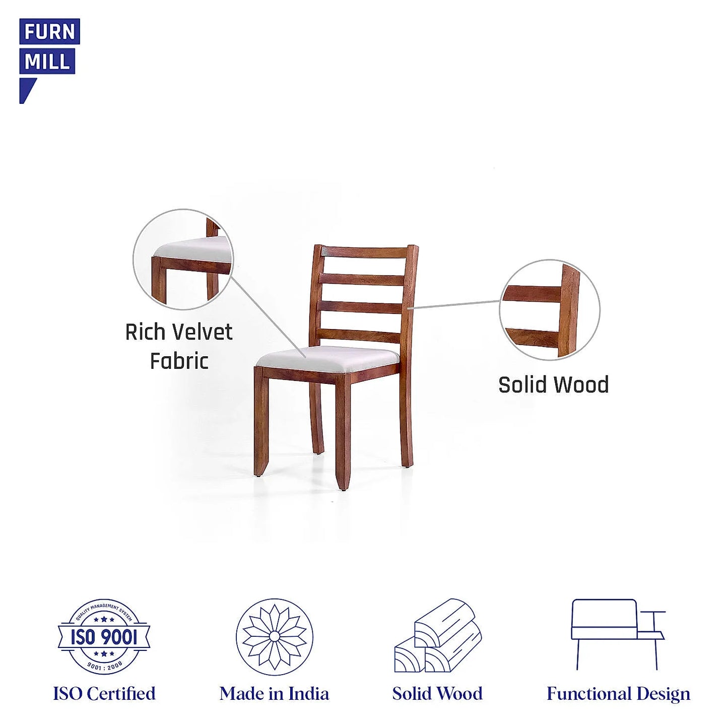 Ladderback Wooden Stacking Chair (Set of 2)