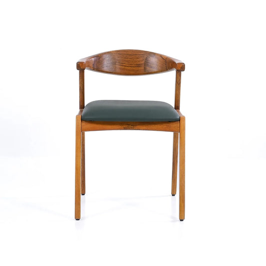 Elbow Wooden Accent Chair in Honey Finish