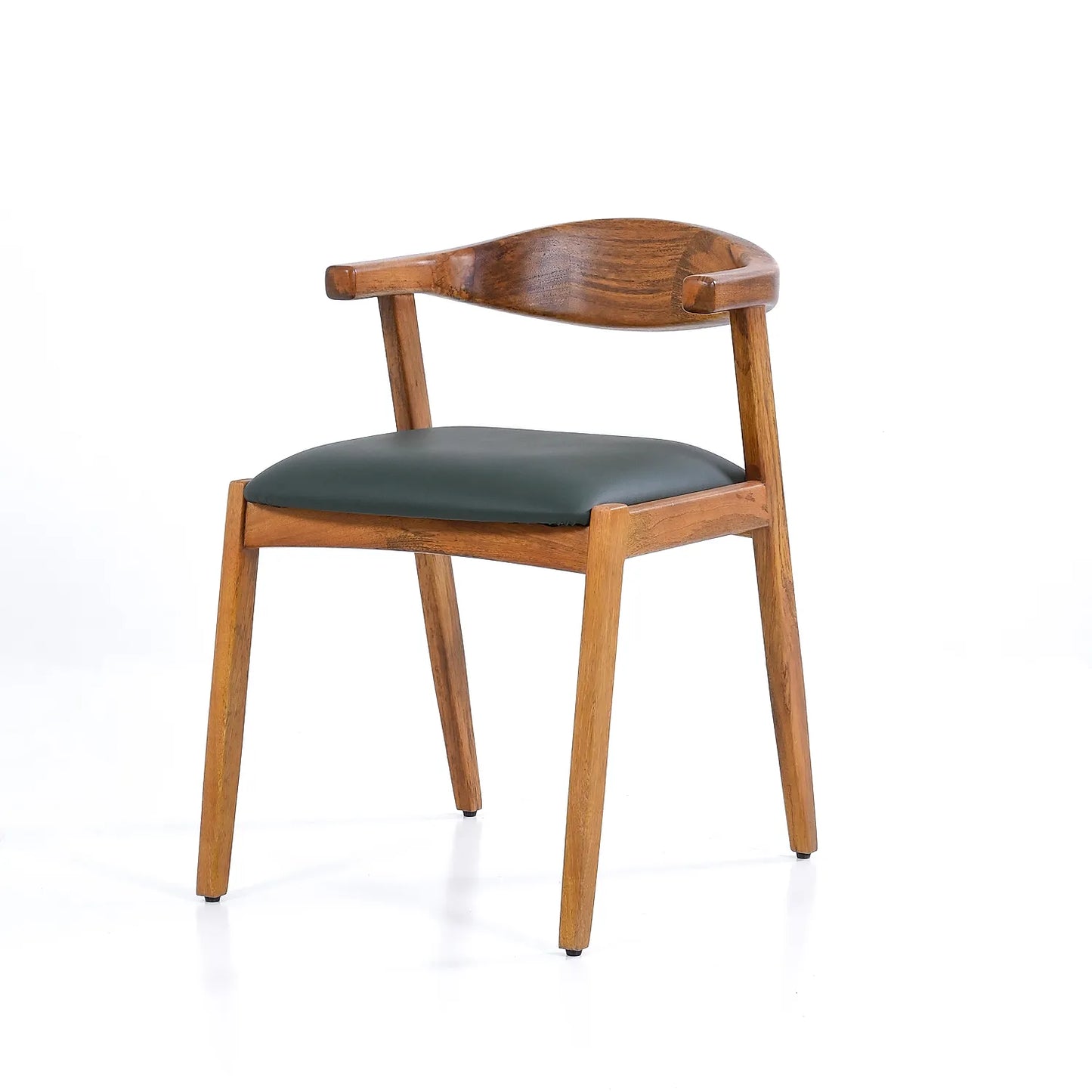 Elbow Wooden Accent Chair in Honey Finish
