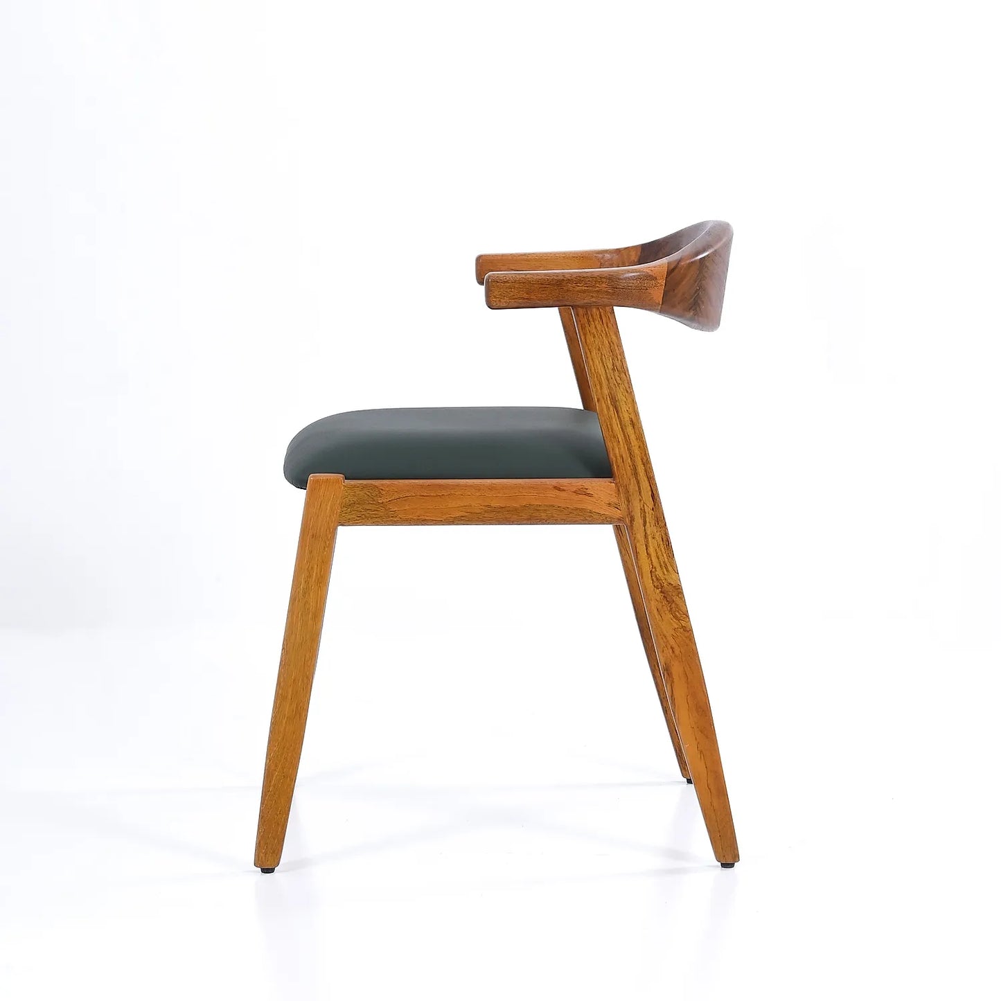 Elbow Wooden Accent Chair in Honey Finish