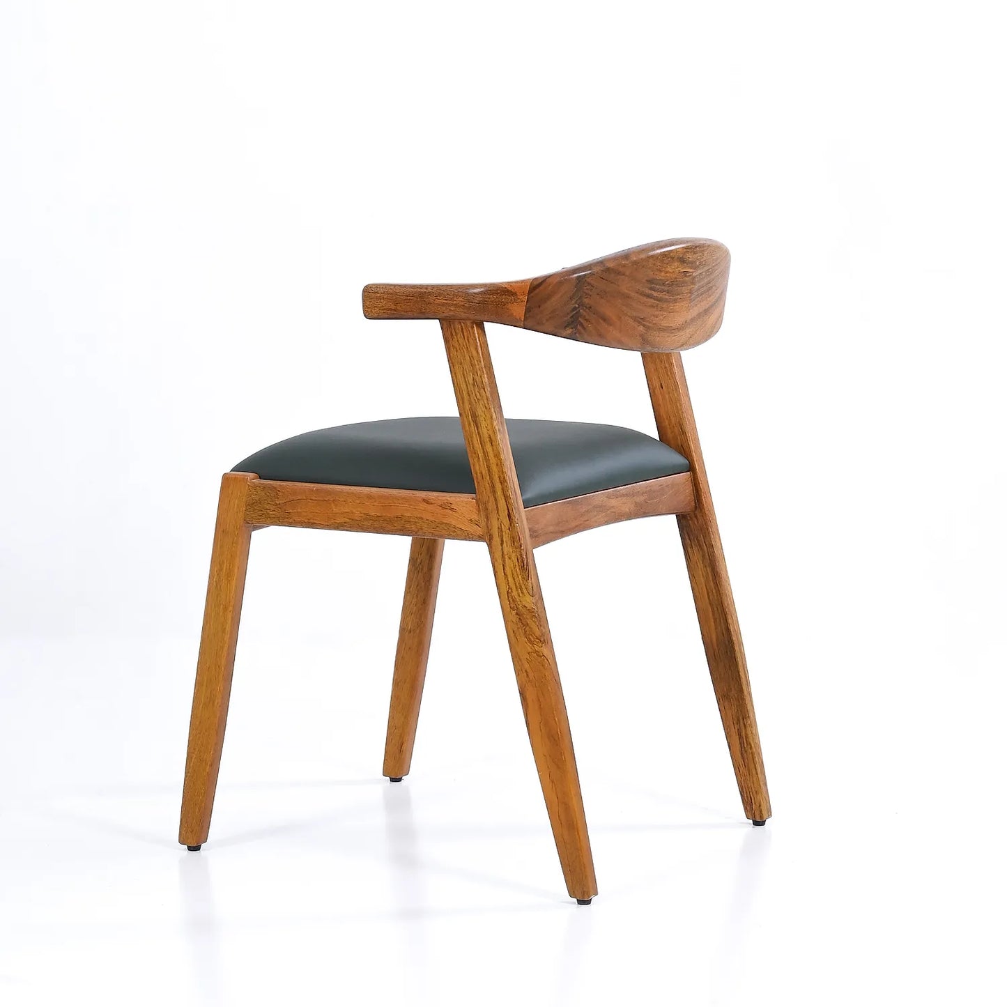 Elbow Wooden Accent Chair in Honey Finish