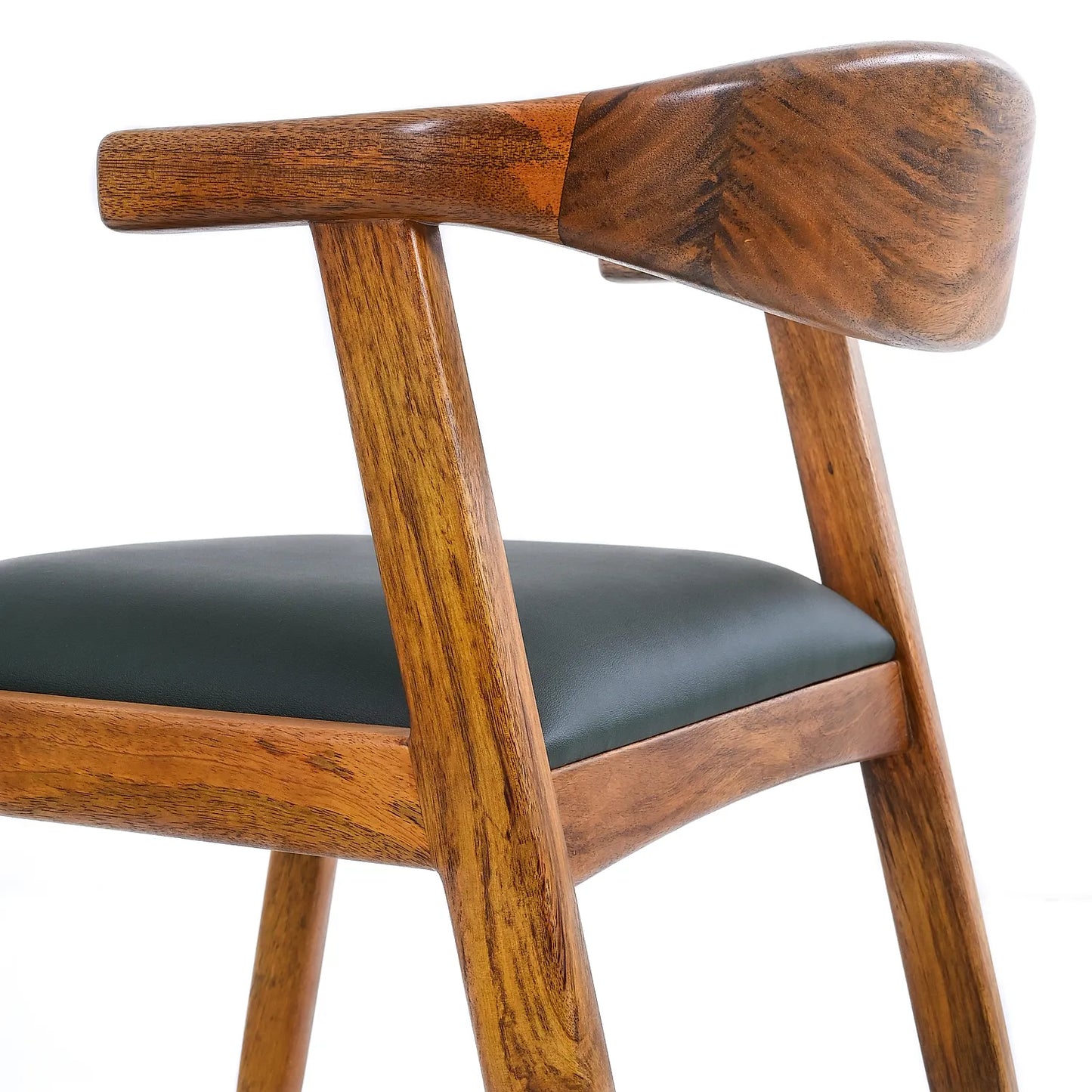 Elbow Wooden Accent Chair in Honey Finish
