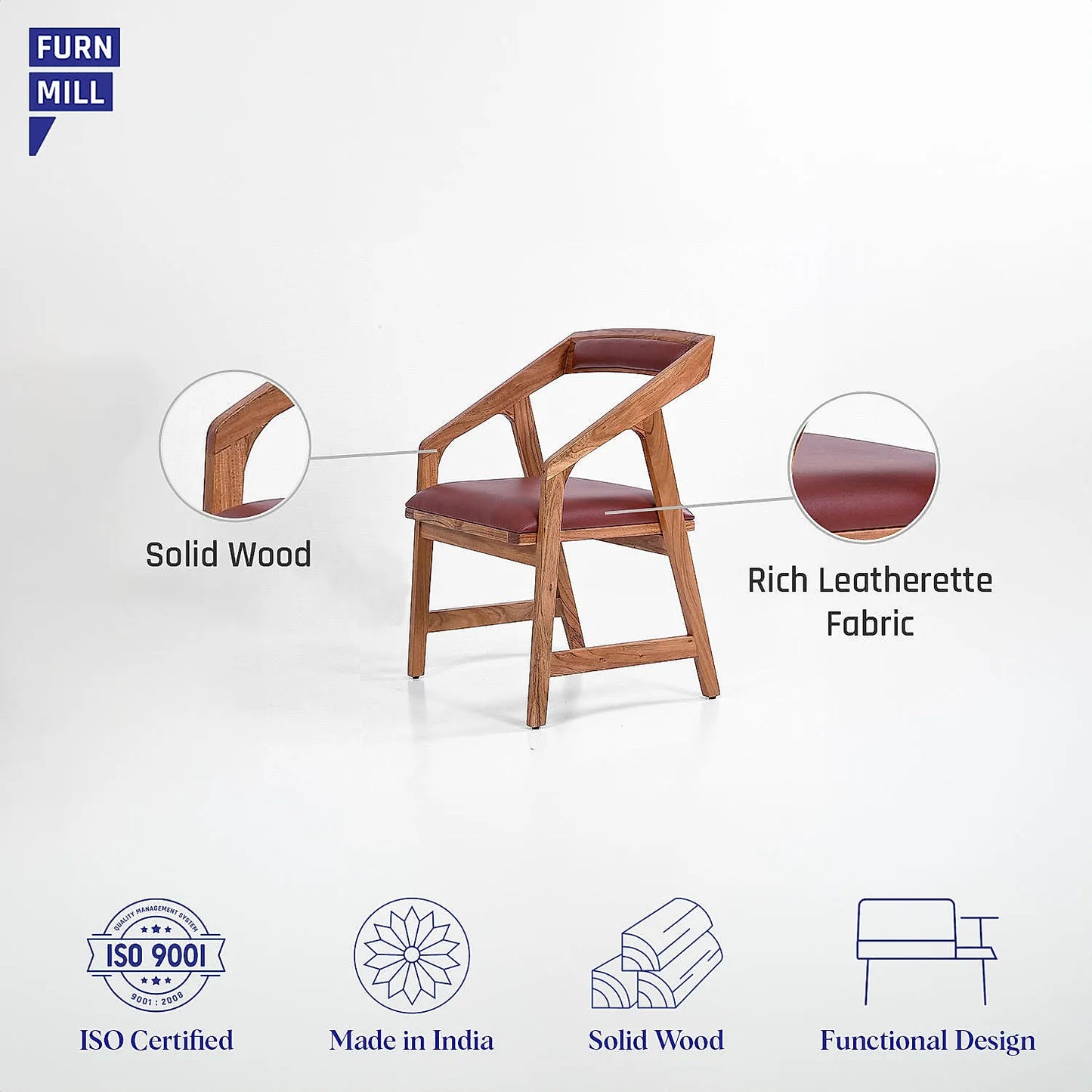 Suzi Wooden Accent chair - Natural Finish