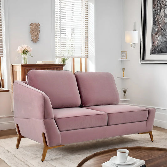 Durban 2 Seater Fabric Sofa in Pink Color