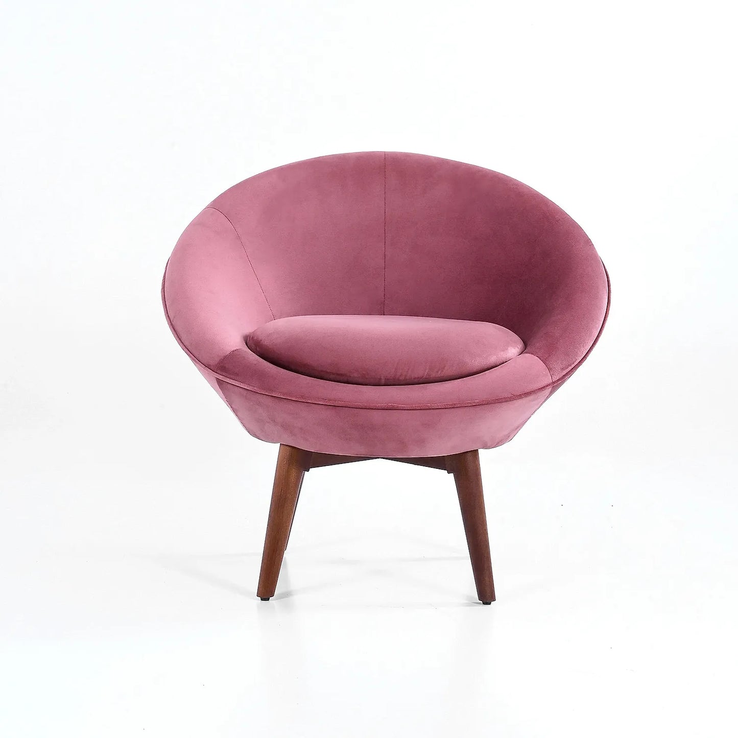 Hola Wooden Accent Chair in Mauve Color