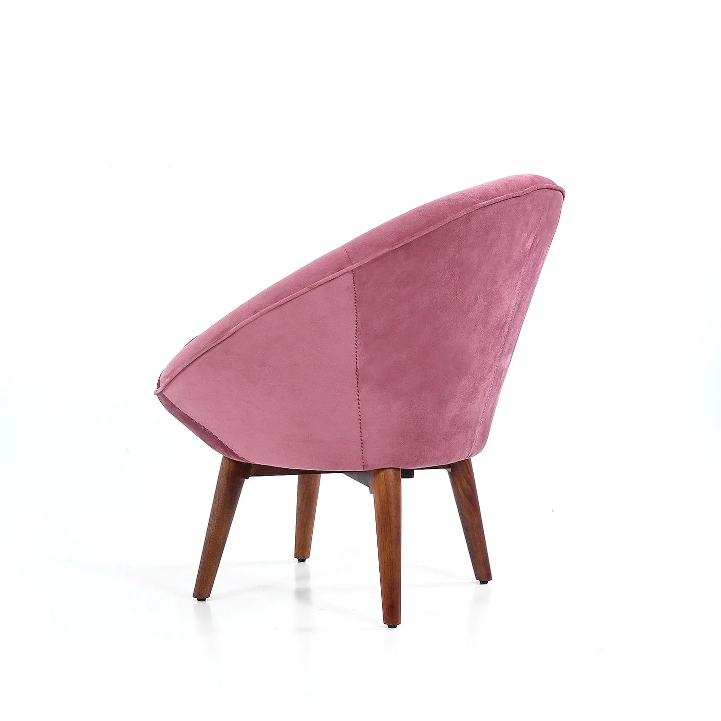 Hola Wooden Accent Chair in Mauve Color