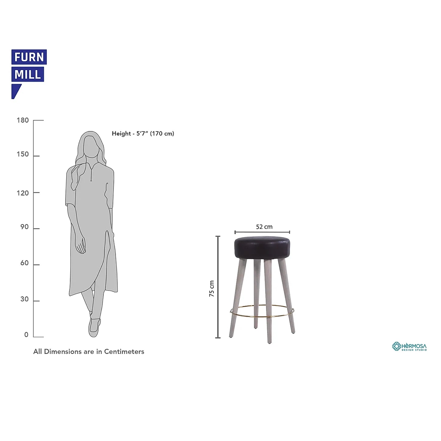 Yoho Wooden Bar Stool