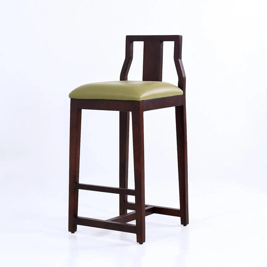 Trump Wooden Bar Chair (Dark Walnut)