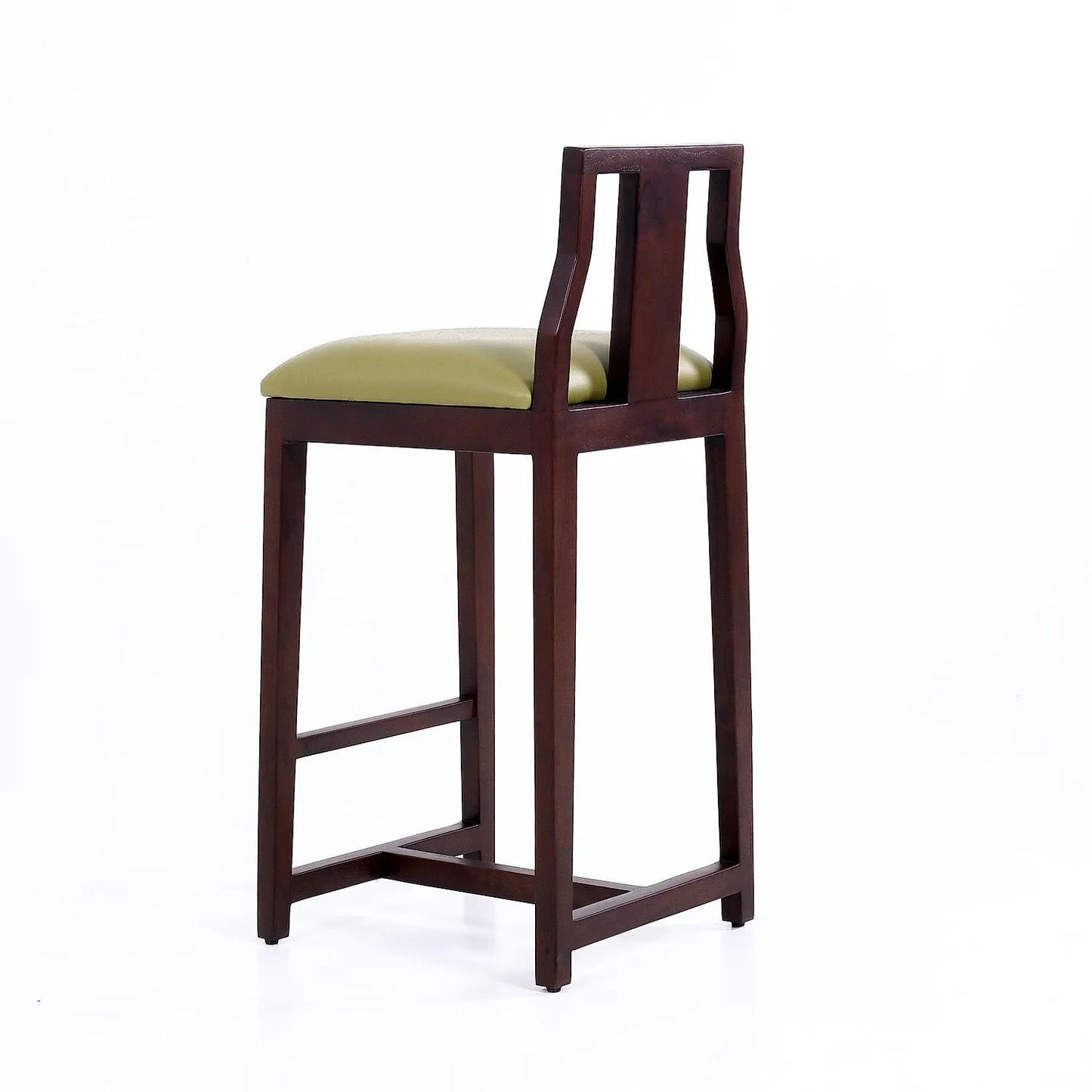 Trump Wooden Bar Chair (Dark Walnut)