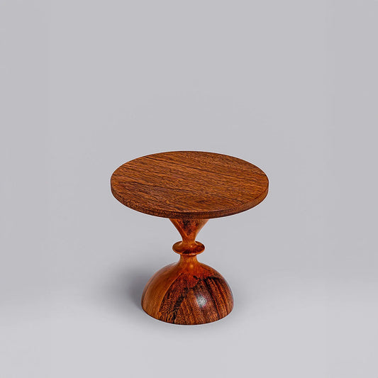 Basal Wooden Cake Stand (Mini) in Teak Finish