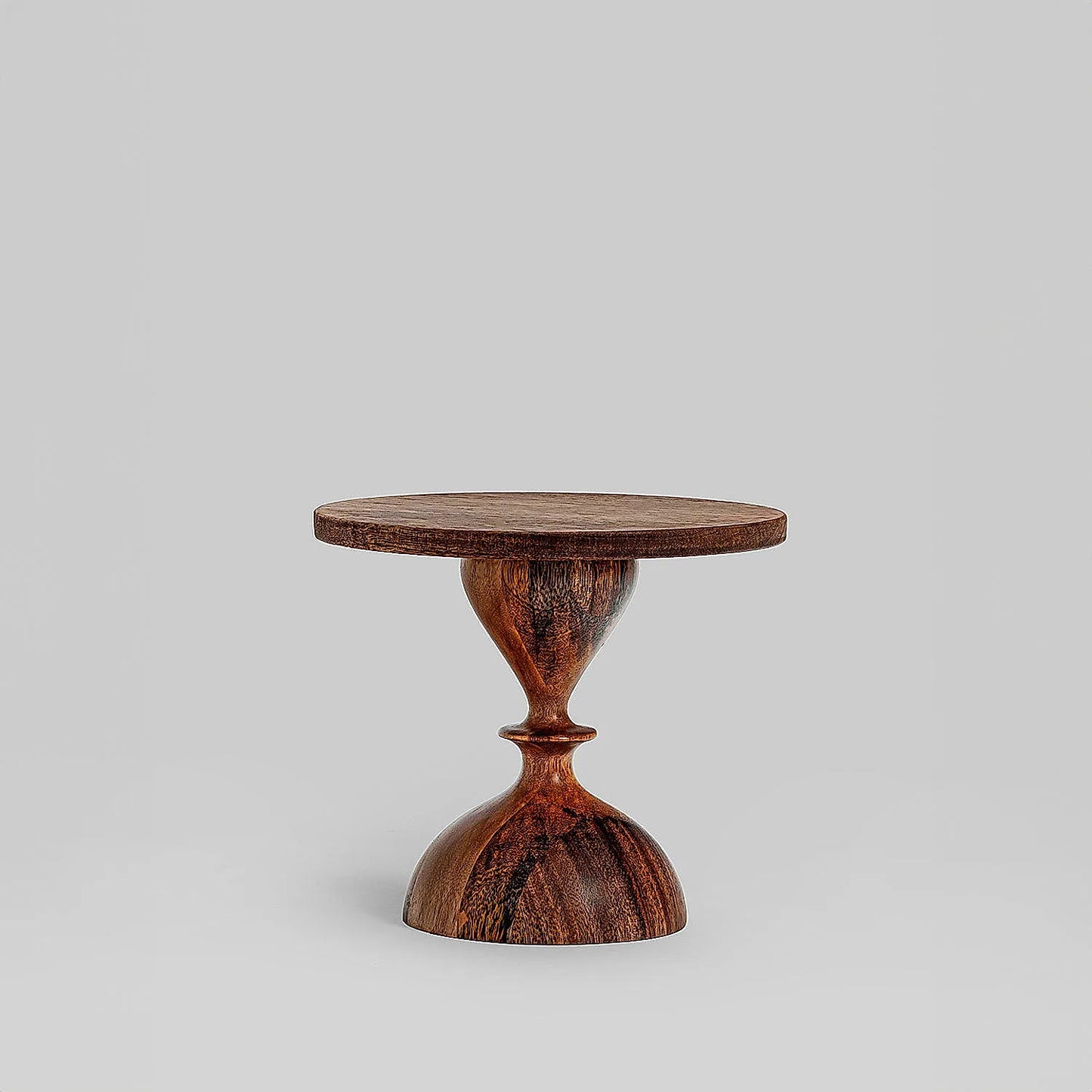 Basal Wooden Cake Stand (Mini) in Teak Finish