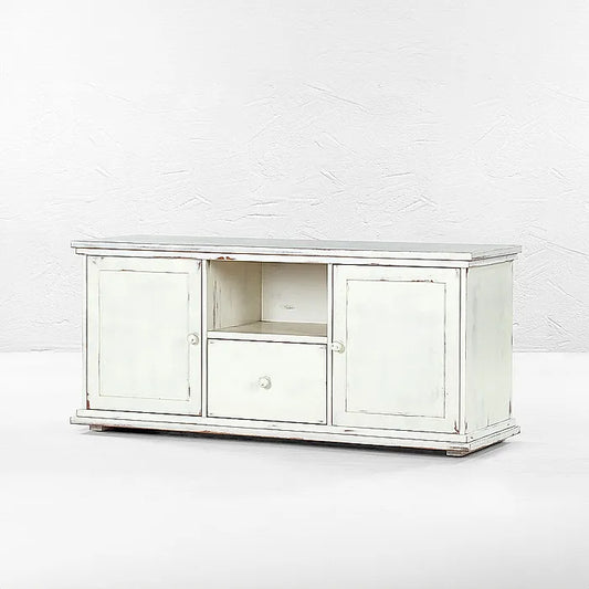 London Wooden TV Unit White